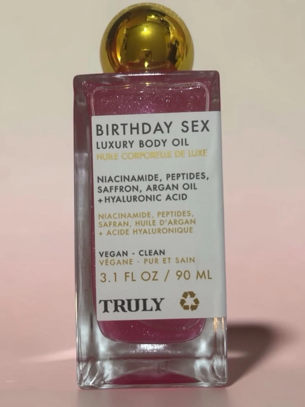 TRULY Birthday Sex Luxury Body Oil - Pink with Gold Cap